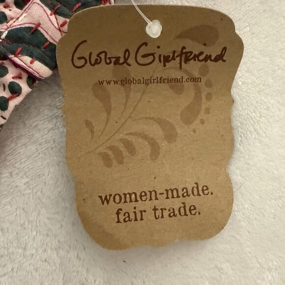 Hand Stitched Kantha Hobo Bag Red Floral Tropical Design - Picture 2 of 11